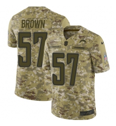 Men's Nike Los Angeles Chargers #57 Jatavis Brown Limited Camo 2018 Salute to Service NFL Jersey