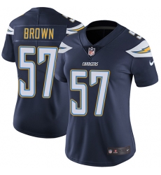Women's Nike Los Angeles Chargers #57 Jatavis Brown Navy Blue Team Color Vapor Untouchable Limited Player NFL Jersey