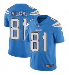 Youth Nike Los Angeles Chargers #81 Mike Williams Electric Blue Alternate Vapor Untouchable Elite Player NFL Jersey