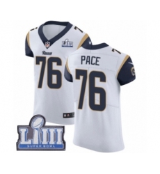 Men's Nike Los Angeles Rams #76 Orlando Pace White Vapor Untouchable Elite Player Super Bowl LIII Bound NFL Jersey