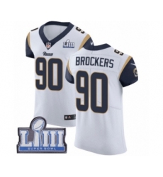 Men's Nike Los Angeles Rams #90 Michael Brockers White Vapor Untouchable Elite Player Super Bowl LIII Bound NFL Jersey