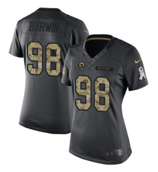 Women's Nike Los Angeles Rams #98 Connor Barwin Limited Black 2016 Salute to Service NFL Jersey