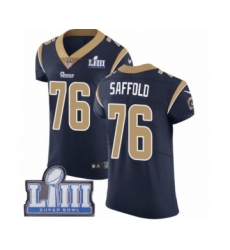 Men's Nike Los Angeles Rams #76 Rodger Saffold Navy Blue Team Color Vapor Untouchable Elite Player Super Bowl LIII Bound NFL Jersey