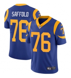 Men's Nike Los Angeles Rams #76 Rodger Saffold Royal Blue Alternate Vapor Untouchable Limited Player NFL Jersey