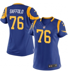 Women's Nike Los Angeles Rams #76 Rodger Saffold Game Royal Blue Alternate NFL Jersey