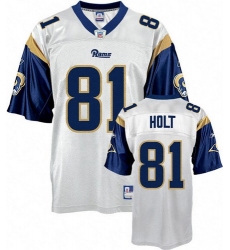Reebok Los Angeles Rams #81 Torry Holt Replica White Throwback NFL Jersey