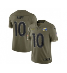 Men's Los Angeles Rams #10 Cooper Kupp 2022 Olive Salute To Service Limited Stitched Jersey