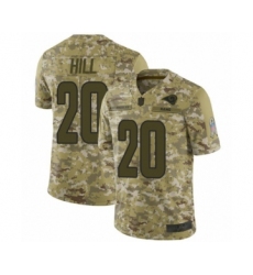 Men's Los Angeles Rams #20 Troy Hill Limited Camo 2018 Salute to Service Football Jersey