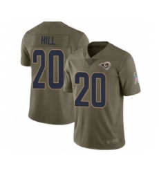 Men's Los Angeles Rams #20 Troy Hill Limited Olive 2017 Salute to Service Football Jersey