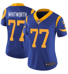 Women's Nike Los Angeles Rams #77 Andrew Whitworth Elite Royal Blue Alternate NFL Jersey