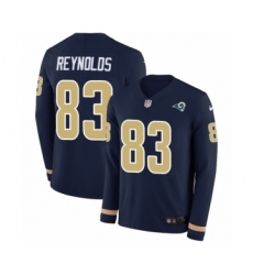 Men's Nike Los Angeles Rams #83 Josh Reynolds Limited Navy Blue Therma Long Sleeve NFL Jersey