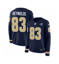 Women's Nike Los Angeles Rams #83 Josh Reynolds Limited Navy Blue Therma Long Sleeve NFL Jersey