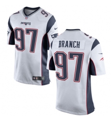 Men's Nike New England Patriots #97 Alan Branch Game White NFL Jersey