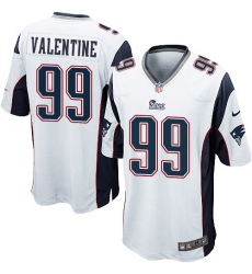 Men's Nike New England Patriots #99 Vincent Valentine Game White NFL Jersey