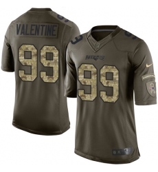 Youth Nike New England Patriots #99 Vincent Valentine Elite Green Salute to Service NFL Jersey