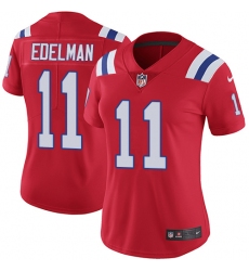 Women's Nike New England Patriots #11 Julian Edelman Red Alternate Vapor Untouchable Limited Player NFL Jersey Women's Nike New England Patriots #11 Julian Edelman Red Alternate Vapor Untouchable Limited Player NFL Jersey