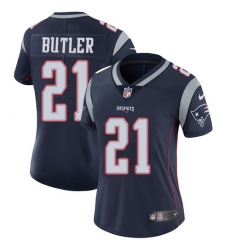 Women's Nike New England Patriots #21 Malcolm Butler Navy Blue Team Color Vapor Untouchable Limited Player NFL Jersey