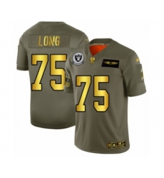 Men's Oakland Raiders #75 Howie Long Olive Gold 2019 Salute to Service Limited Football Jersey