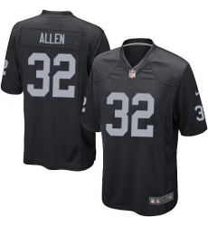 Men's Nike Oakland Raiders #32 Marcus Allen Game Black Team Color NFL Jersey