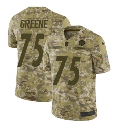 Youth Nike Pittsburgh Steelers #75 Joe Greene Limited Camo 2018 Salute to Service NFL Jersey