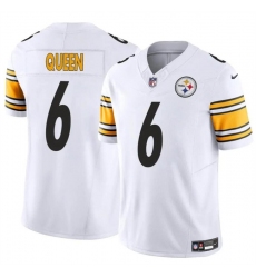 Men's Pittsburgh Steelers #6 Patrick Queen White 2024 F.U.S.E. Alternate Vapor Untouchable Limited Stitched Jersey Men's Pittsburgh Steelers #6 Patrick Queen White 2024 F.U.S.E. Alternate Vapor Untouchable Limited Stitched Jersey