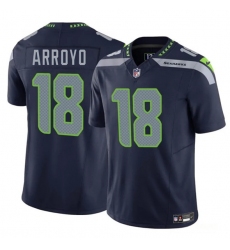 Men's Seattle Seahawks #18 Elijah Arroyo Navy 2025 Draft F.U.S.E. Vapor Limited Football Stitched Jersey