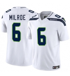 Men's Seattle Seahawks #6 Jalen Milroe White 2025 F.U.S.E. Vapor Limited Football Stitched Jersey