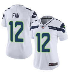 Women's Nike Seattle Seahawks 12th Fan Elite White NFL Jersey