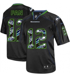 Youth Nike Seattle Seahawks 12th Fan Elite New Lights Out Black NFL Jersey