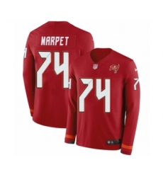 Men's Nike Tampa Bay Buccaneers #74 Ali Marpet Limited Red Therma Long Sleeve NFL Jersey