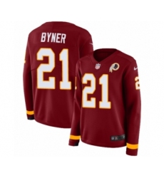 Women's Nike Washington Redskins #21 Sean Taylor Limited Black Salute to Service Therma Long Sleeve NFL Jersey