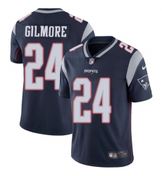 Men's Nike New England Patriots #24 Stephon Gilmore Navy Blue Team Color Vapor Untouchable Limited Player NFL Jersey