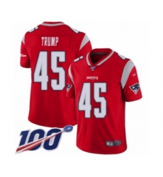 Youth New England Patriots #45 Donald Trump Limited Red Inverted Legend 100th Season Football Jersey