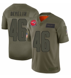 Men's New England Patriots #46 James Develin Limited Camo 2019 Salute to Service Football Jersey