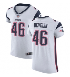 Men's Nike New England Patriots #46 James Develin White Vapor Untouchable Elite Player NFL Jersey