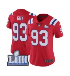 Women's Nike New England Patriots #93 Lawrence Guy Red Alternate Vapor Untouchable Limited Player Super Bowl LIII Bound NFL Jersey