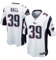 Men's Nike New England Patriots #39 Montee Ball Game White NFL Jersey