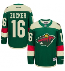 Men's Reebok Minnesota Wild #16 Jason Zucker Premier Green 2016 Stadium Series NHL Jersey