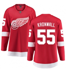 Women's Detroit Red Wings #55 Niklas Kronwall Fanatics Branded Red Home Breakaway NHL Jersey