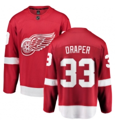 Men's Detroit Red Wings #33 Kris Draper Fanatics Branded Red Home Breakaway NHL Jersey