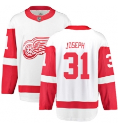 Youth Detroit Red Wings #31 Curtis Joseph Fanatics Branded White Away Breakaway NHL Jersey