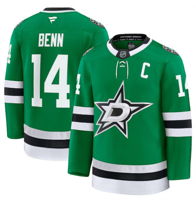 Men's Dallas Stars #14 Jamie Benn Green 2024-25 Home Stitched Hockey Jersey