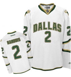 Men's Reebok Dallas Stars #2 Dan Hamhuis Premier White Third NHL Jersey