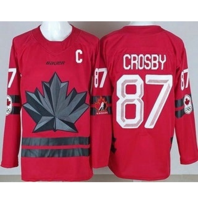 Youth Canada #87 Sidney Crosby Red 2026 Olympics Authentic Jersey