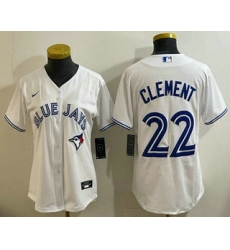 Women's Toronto Blue Jays #22 Ernie Clement White Cool Base Jersey
