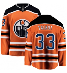 Men's Edmonton Oilers #33 Cam Talbot Fanatics Branded Orange Home Breakaway NHL Jersey