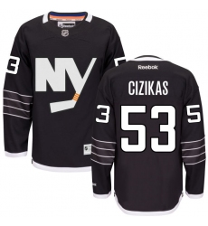 Men's Reebok New York Islanders #53 Casey Cizikas Authentic Black Third NHL Jersey