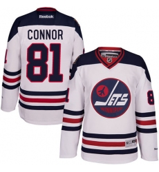 Men's Reebok Winnipeg Jets #81 Kyle Connor Authentic White 2016 Heritage Classic NHL Jersey