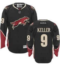 Women's Reebok Arizona Coyotes #9 Clayton Keller Authentic Black Third NHL Jersey