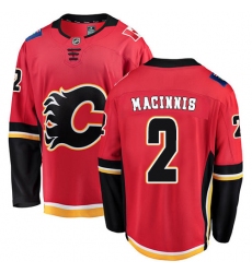 Youth Calgary Flames #2 Al MacInnis Fanatics Branded Red Home Breakaway NHL Jersey